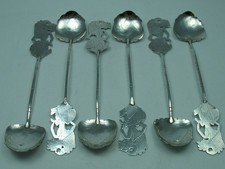 6 Teelöffel Silber 800 Asien