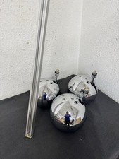 70er Staff Schienensystem  3 X  Spot Strahler / Lampe 7 Leuchte  Chrom Vintage