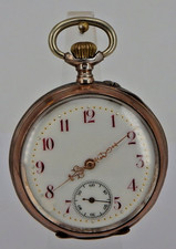 Offene Herrentaschenuhr Dürrstein & Co. Dresden Silber um 1905 (100979)