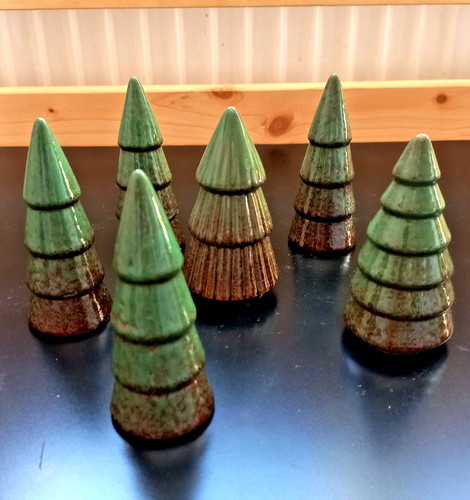 6tlg keramik tannenbaum set - keramik,