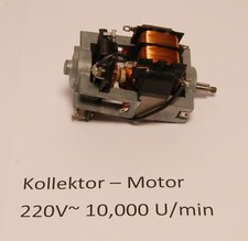 Kollektor Motor   220 V~ 10,000 U/min   Welle 6,5 x10mm  M4