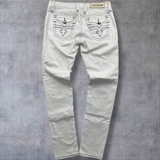 Rock Revival “Alivia” Jeans – Weiß – Damen EU 40 – Skinny Fit mit Diamantdetails