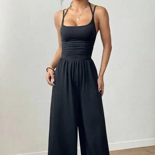Damen jumpsuit weites bein - damen,