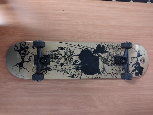 Skateboard gold schwarz - -,