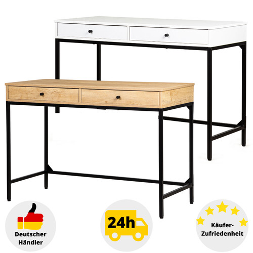 Schreibtisch weiß industrial - weiß,