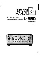 Service Manual-Anleitung für Luxman L-550 