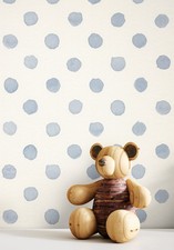 Tapete Vliestapete Blau Kreise Punkte Wasserfarbe Kindertapete Jugendtapete
