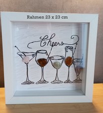 Geschenk  Geburtstag Freundin Einladung-, Unikat, 3 D Rahmen, siehe Text