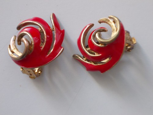 Vintage ohr clips rot email - vintage,
