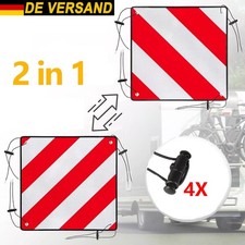 Alu Warnschild 50x50cm – Reflektierende Warntafel für Italien & Spanien Heckträg