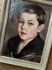 Gemälde Öl SCHMALZRIED Prof. / Bild Kind Junge Portrait Painting Oil