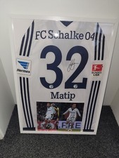 ORIGINAL SIGNIERTES TRIKOT+ RAHMEN+ 2 SIGNIERTE BILDER VON JOEL MATIP SCHALKE 04