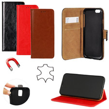 OPPO A73 5G - Handytasche Book Flip Case Schutz Hülle ECHT LEDER Cover Wallet
