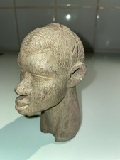 Ebenholz Figur Kopf Eines Afrikaners 11 Cm 80er Jahre Holzfigur  Kenia schwer 