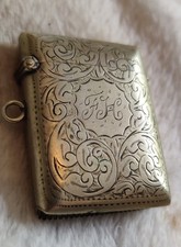 Altes Streichholzetui Aus Metall Vintage