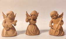 Musikanten Engel  handgeschnitzt 80er Cello Flöte Gitarre Lindenholz Volkskunst