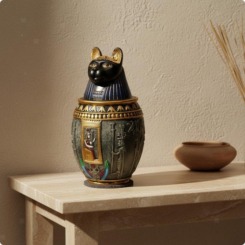 Katzenstatue mit abnehmbarem