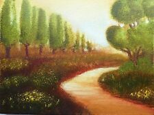 Gemälde Bild Dekoration Kunst Landschaft Italien Toskana 30x24 cm Öl Leinwand