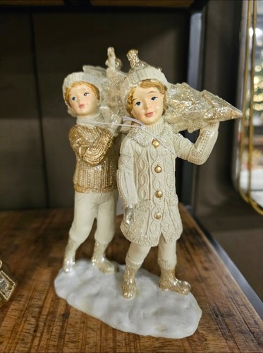 Winterkinder mit baum gold - winterkinder,