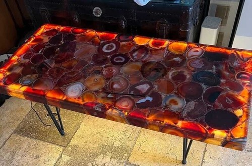 Rot achatstein esstisch - 4'x2',