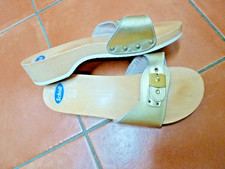 Dr.Scholl Holzklepper Holz Clogs Pantoletten  Sandalen Mules Gr. 42 TOP Zoccoli