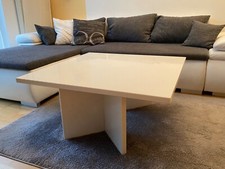 Exklusiver Granit-Tisch in  Weiß - drinnen & draußen 90 x 90 cm