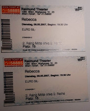 2 Sammler Ticket Raimund Theater in Wien vom 08.05.2007