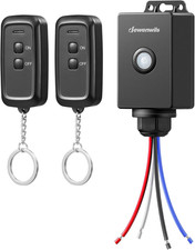 DEWENWILS Funkschalter Außen mit Fernbedienung, 230V, 30m Reichweite,Schwarz