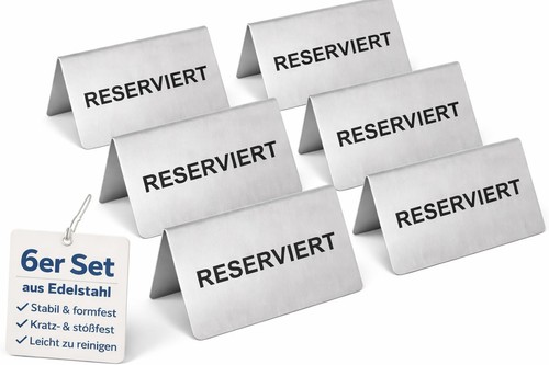 Reserviert schilder - 6-er,