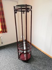 Standgarderobe HEWI 166 x 48 cm für Haken und Bügelgeeignet Bordeauxrot