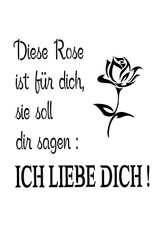 Schablone " Diese Rose ... "