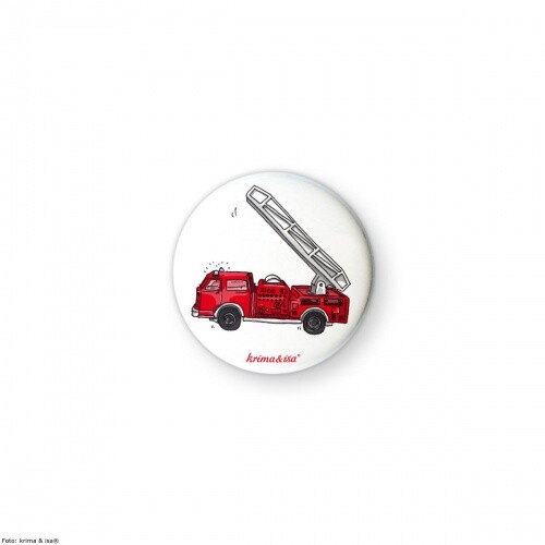 Button feuerwehr 2 5cm - button, feuerwehr,
