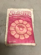 Tüte Pudding Pulver Erdbeer Geschmack VEB Ring Mittweida Kombinat Halle
