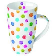 Ambiente  Henkelbecher Porzellantasse Jumobtasse extra groß 600ml / bunte Tupfen