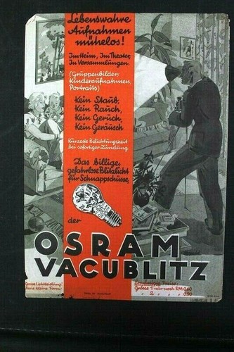 Alter druck werbung - alter, osram