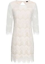 Kleid aus Spitze Gr. 38 Weiß Nude Damen-Mini-Abend-Party-Cocktailkleid Neu