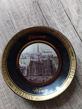 Österreich Wien Stephansdom St. Stephen's   Teller gold platiert 11,5cm Souvenir