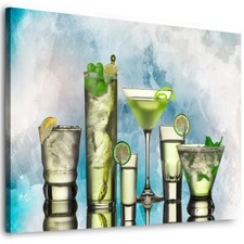 Leinwand bild coctails bar - leinwand,
