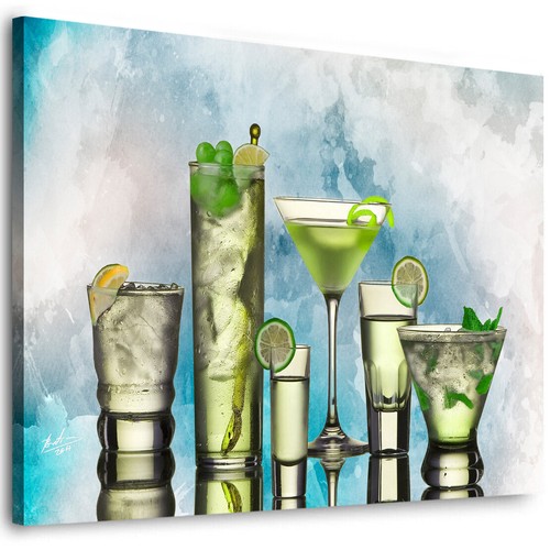 Leinwand bild coctails - leinwand, bar