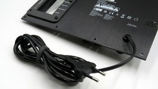 Logitech Z906 original Ersatz-Kabel, Netzstecker mit Rückseite vom Subwoofer