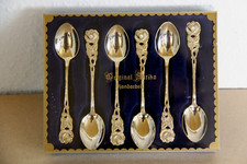 Kaffeelöffel Hildesheimer Rose Mokka-/Desserlöffel 24 Karat vergoldet