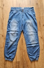 Leichte Harems Pump Pluder Hose 3/4 Jeans von JANINA, Blau, Gr. 44