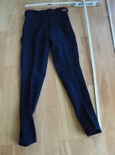 Reithose Vollbesatz Damen Gr. 42 lang = Gr. 84 blau Baumwolle + Elasthan Stretch