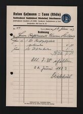 TANN, Rechnung 1937, Anton Hofmann Buchdruckerei Buchbinderei Bürobedarf