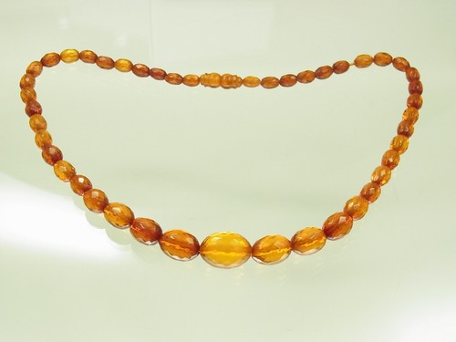 Antike bernstein kette oliven - antike,