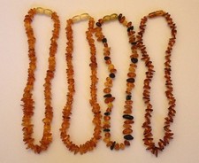 Vintage Schmuck Konvolut Bernstein Kette Kinder kurz