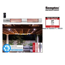 Semptec IR-Außen-Heizstrahler, Goldröhre, 3.000 W, IP65, Versandrückläufer