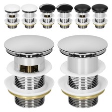 Universal Ablaufgarnitur Keramik für Waschbecken mit/ohne Überlauf Pop Up Ventil