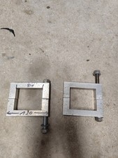 2 Klemmhalter Pfostenhalter Rohrschelle für 4 Kantrohr  80 mm