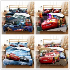 Kinder Jungen Cars Lightning McQueen Bettwäsche Bettbezug Set 135x200/200x200cm